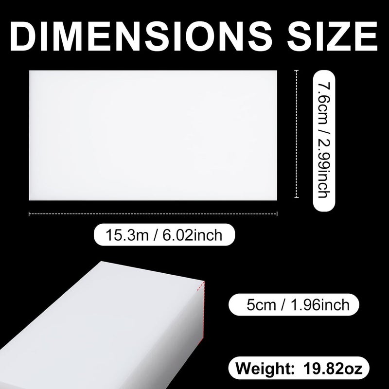 Happara UHMWPE Ultra High Molecular Weight Polyethylene Tapping Block for Engineering, Flooring, DIY, Nylon Blocks Plastic Rectangular Solid Bar for Machining Home Improvement (1, 3" x 6" x 2") - Image 2